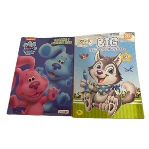 Blue’s Clues Coloring Book Big Wolf Sticker Book Bundle NEW Nickelodeon